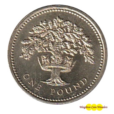 1987 £1 Coin - Oak Tree and Crown